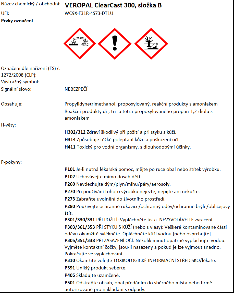 Veropal Clearcast 300 složka B